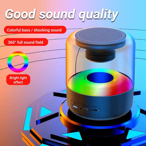 Bluetooth Speaker, Portable Wireless Speaker, with TWS Paring, RGB Lights, for Home/Party. (Chinese Boot Sound and Simple Packaging Box)...