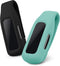 kwmobile 2X Clip Holders Compatible with Fitbit Inspire 3 / Inspire 2 / Ace 3 - Clip-On Holder Replacement Set - Black/Mint...