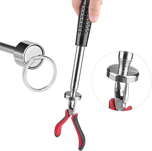 Magnetic Pickup Tool 2PCS Extendable Magnet Stick with 35LB and 20LB Telescoping Magnet Stick Tool, Gift for Men...