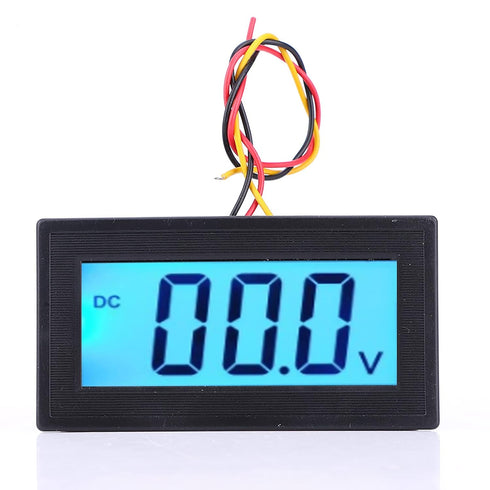 LCD DC Voltmeter,YB5135D Digital Three Wire Voltage Meter Monitor Voltmeter,LCD Display with Blue Backlight,ABS Waterproof Shell,High Measurement ...