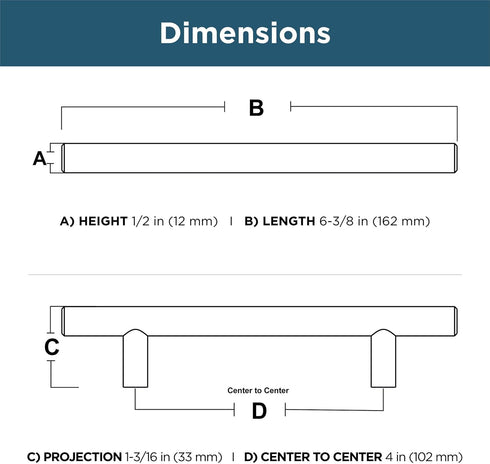 Franklin Brass Cabinet Pull, Stainless Steel, 3-3/4 in (96mm) Drawer Handle, 10 Pack, P35304K-SS-B...