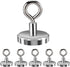 Magnetic Eye Hooks, 6PCS Strong Neodymium Magnet Loop Hooks for Hanging, Lights, Tools, Kitchen, Workplace, Office (Diameter1.2in)...
