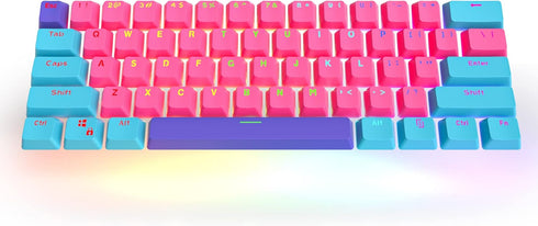 Fogruaden Custom Keycaps - Cute Keycaps 60 Percent, Suitable for Mechanical Keyboards, 61 Key Set, OEM Profile PBT Keycaps...