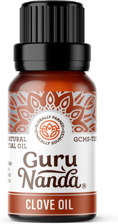 GuruNanda Clove Essential Oil - Pure, Natural & Undiluted for Aromatherapy and Diffuser - 15 ml...