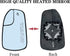 Passenger Right Side Mirror Replacement for 2013 2014 2015 2016 2017 2018 2019 2020 Ford Fusion Side Mirror Glass - Side View Heated Convex Mirror...