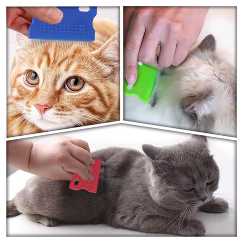 6 Pcs Pet Flea Combs, Dog Cat Combs, Hair Removal Massaging Shell Combs, Pet Combs for Removal Dandruff, Hair Stain(Random Colour)...