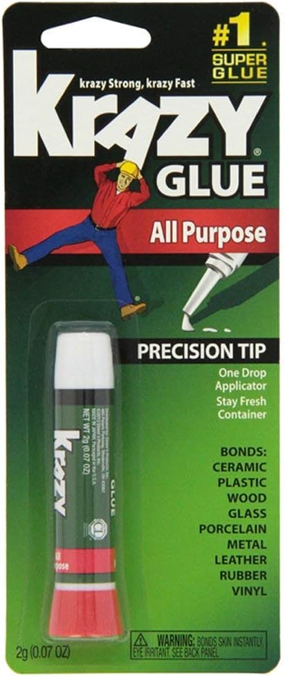 Krazy Glue Original Crazy Super Glue All Purpose Instant Repair, 10 Count...
