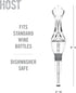 HOST TILT Wine Aerator Pour Spout, Wine Bottle Spout Pourer, Wine Pourer Aerator with Stand, Silicone and Plastic, Gray Set of 1...