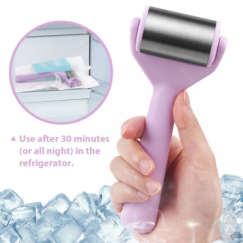 Hilph Ice Roller for Face Metal, Stainless Steel Ice Face Roller for Skin Care, Cold Facial Massager Roller for Puffiness, Eye Bags, Wrinkles, Fin...