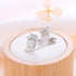 Ladytree S925 Sterling Silver Jewelry Puppy Dog Cat Pet Paw Print White Simulated Opal Stud Earrings...