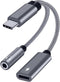 Samsung Galaxy S24 Headphone Adapter, USB C to AUX Mic Jack with PD 60W Fast Charging for Stereo, Earphones, Compatible with Samsung Galaxy S24/S2...