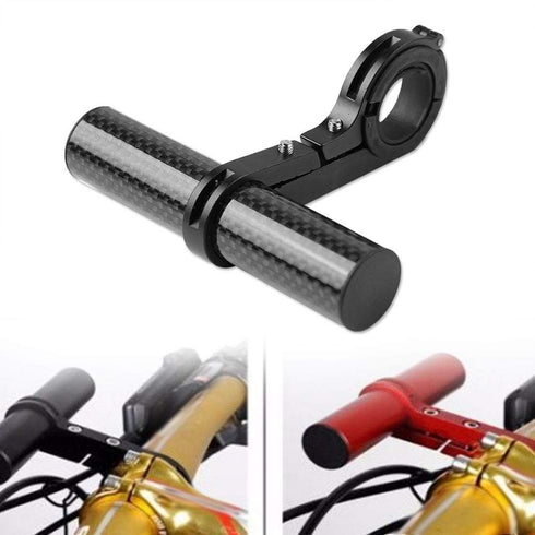 VGEBY Handlebar Extender, Aluminum Alloy Handlebar Extension Bracket Bike Lamp Phone Holder Rack (Black 10cm Carbon Tube) Bike Handlebar Extender ...