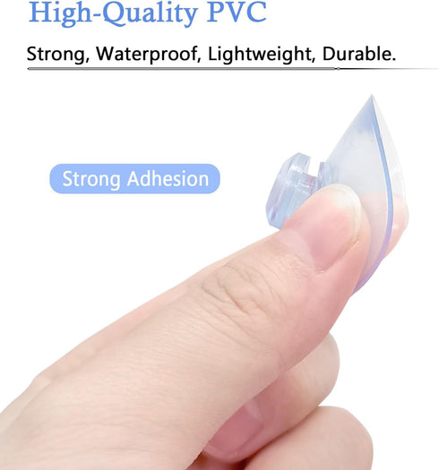 12pcs Suction Cup Glass Suction Pads 40mm Clear PVC Plastic Sucker Pads Without Hooks Extra Strong Adhesive Suction Holder for Home Kitchen and Ba...