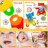 Baby Teething Toys | Crinkle Baby Toys | Cuddly Snuggle Teether, Black and White Soother Towel BPA Free Plush Sensory Teethers Toys for Newborns, ...