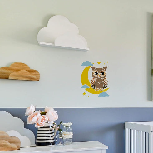 FINGERINSPIRE Owl Stencils for Painting 11.7x8.3inch Reusable Owl Stencil Owl Halloween Decorating Stencil Nocturnal Animal and Moon Stencils for ...