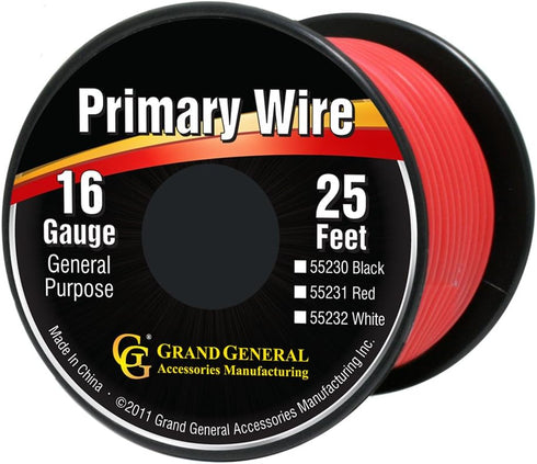 Grand General 55231 Red 16-Gauge Primary Wire...