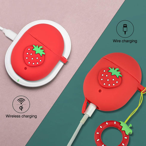 for Google Pixel Buds 2(2020) Case, Cute 3D Funny Protective Cover Soft Silicone Cartoon Shockproof Case with Ring Keychain Fashion Design Support...