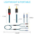 Lightning to RCA Adapter with USB Charging Cable to 2 Male RCA Audio Aux Stereo Cable for Select iPhone, iPad Models for Power Amplifier, Car, Hom...