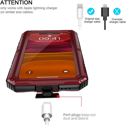 seacosmo Waterproof Case for iPhone 11 Pro, Strong Dust-Proof with Built-in Screen Protector Drop Protection Shock Absorption Case Cover for Phone...