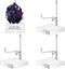 4 Pcs Adjustable Metal Arm Display Stand Easel with Acrylic Base Rock Display Easel Holder Acrylic Easel Crystal Display Stand Clear Plate Stand f...