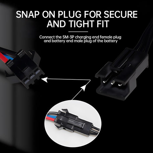 2PCS 7.4V 800mh USB Charging Cable with SM-3P Plug Connector for RC Excavator, Truck, Tank,Huina 1575 RC Engineering Vehicle,DE43 DE60 RC Toy Car,...