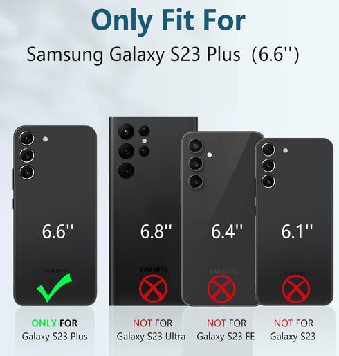FNTCASE for Samsung-Galaxy S23+Plus Case: Dual Layer Protective Textured Cover with Belt-Clip Holster & Kickstand | Military Grade Drop Protection...
