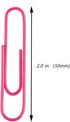 Jumbo Paper Clips, 2 Inch Large Paper Clip, 100 pcs Paperclips (Jumbo, Pink)...