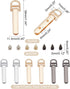 WADORN 18 Sets Metal Purse Suspension Clasp, 3 Colors DIY Purse Making Hardware D Ring Bag Side Clip Buckles with Screws Bag Chain Strap Lanyard C...