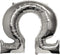 Sorority Shop Omega - Greek Letter Balloon - Large 33" x 30" Silver Foil Balloon For Celebrations, Parties, Sororities and Fraternities...