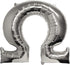 Sorority Shop Omega - Greek Letter Balloon - Large 33" x 30" Silver Foil Balloon For Celebrations, Parties, Sororities and Fraternities...
