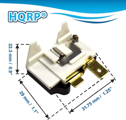 HQRP Refrigerator Overload C Protector Compressor compatible with LG 6750C-0005P 6750C-0004R AH3529540 PS3529535 PS3529540 AP4439459 AP4651578 EA3529540 EAP3529535 Replacement