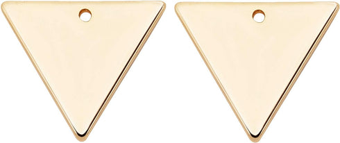 BENECREAT 30Pcs 18K Gold Plated Triangle Charms - 14x12mm Pendants for Necklace, Bracelet & Earring DIY...