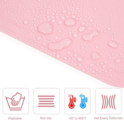 OSDUE Silicone Painting Mat, 20" x 16"Silicone Art Mat with Cup Silicone Mats for Crafts - Thick Large Silicone Artist Mat w/Cup and Raised Edge f...