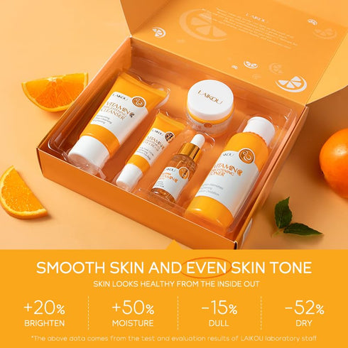 5Pcs Skincare Gift Set for Teenage Girls,Vitamin C Face Skin Care Kit With Cleanser,Toner, Face Serum,Eye Cream,Face Cream,Travel Skin Care Sets &...