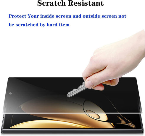 2+1 Pack Privacy Screen Protector Designed for Samsung Galaxy Z Fold 4, Anti-peep 1PCS Outside +1PCS Inside Soft Film+1PCS Clear Lens Protector Sm...
