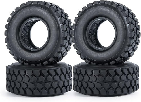 RCLIONS 4pcs Rubber Micro 1" RC Wheel Tyres Tires with Foam Insert for All 1/24 Axial SCX24 AXI00001,AXI00002,AXI90081 Deadbolt RC Crawler Truck C...