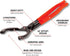 Performance Tool W54057 Small Offset Jaw Oil Filter Pliers (1-3/4-Inch to 4-Inch)...
