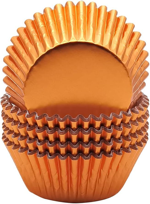 Standard Orange Foil Cupcake Liners Muffin Baking Cups for Party and More, 100-Count...