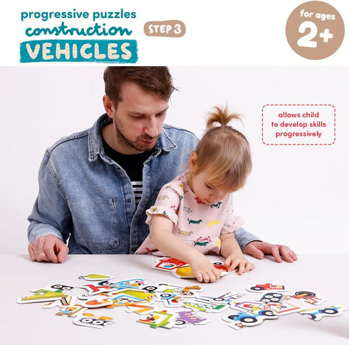 Progressive Puzzles Construction Vehicles 2+ Toddler Puzzle...
