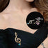 3Pcs Crystal Pearl Music Note Brooches Elegant Rhinestone Treble Clef Statement Brooch Pins Fashion Jewelry Accessories for Women Girl Gift...
