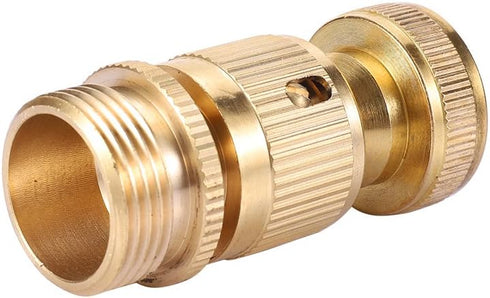 2Sets Garden Hose Quick Connector 3/4 inch GHT Brass Easy Connect Fitting - Quick Disconnect Hose Fittings Male and Female...