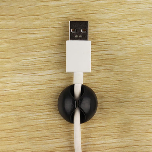 Cable Clip, Acrylic Adhesive Charger Cord Holder, Wire Organizer for Desk, Wall, Car, Nightstand and Office Cable Management, Small 20 PCS (Black)...