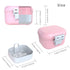 ARGOMAX Leak Proof Denture Bath Cup, Portable Soaking Denture Box, Denture Bath Case with Strainer, for Dentures and Braces (Pink + White)....