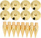 8 Pairs 6 x 36mm Copper Speaker Spike Pad Kit, Speaker Spike Isolation Stand with Base Pad Feet Mat for for Speaker, Amplifier, CD DVD Player, Tur...