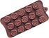 2PCS-15 Cavity Flower Non-Stick Candy Silicone Moulds 15-Cavity Mini Flower Shape Silicone Molds, Non-Stick Silicone Rose Chocolate Candy Baking M...