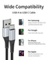 2 FT USB C Cable Short, 3 Pack Braided USB to USB C Cable 2 Foot USB Type C Cable Fast Charging Car Charger Android for iPhone 15 Pro Max, Samsung...