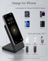 for Apple Mag-Safe Charger Stand, Magnetic Wireless Charger with Fast Charging Capability for iPhone 15/14/13/12 (with 20W Adapter, 5Ft Cable) - B...