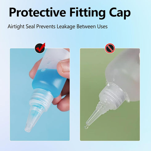 Applicator Bottle 1oz/30ml Needle Tip Squeeze Bottle 3 Pack Precision Applicator Bottle Small Glue Paint Fine Tip with Funnel for Acrylic Painting...