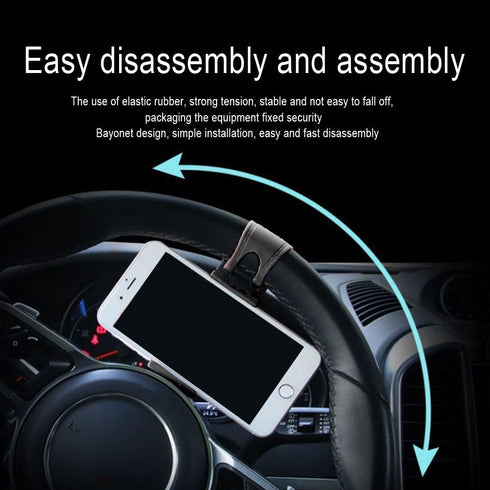 Car Steering Wheel Phone Mount, Portable Steering Wheel Phone Holder Mount Clip, Steering Wheel Smartphone Mount, Phone Holder Universal for Most ...
