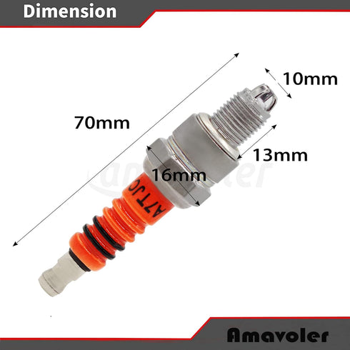 High Performance 3 Electrode A7TJC Spark Plug Fit for GY6 50-125cc Moped Scooter ATV Quads. (1 pcs)...